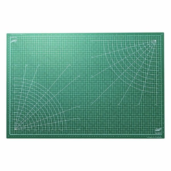Excel Blades 24" x 36" Self-Healing Cutting Mat w/ Measurement Grid, Green 6pk 60009